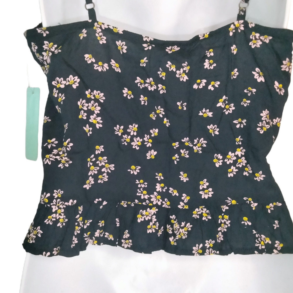 ABOUND Women's Tank Top Blouse Pink Floral Moxie Sleeveless Navy Size M NWT - Picture 5 of 8